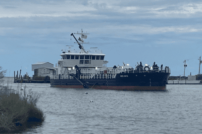 Image of Miss Katie entering Wanchese Harbor on Aug. 19, 2022. Photo: Island Free Press