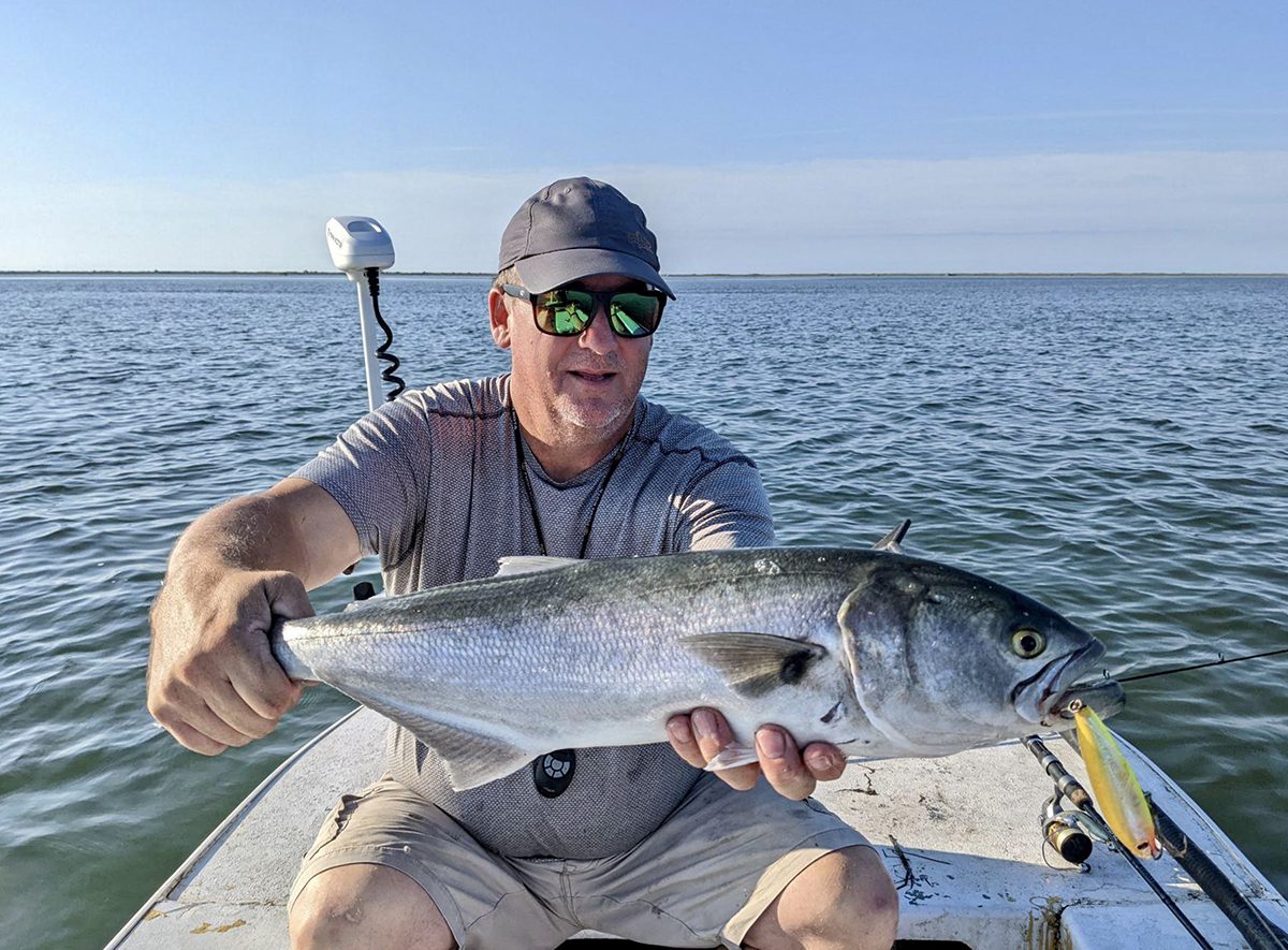 Big bluefish love topwater plugs. Photo: Capt. Gordon Churchill