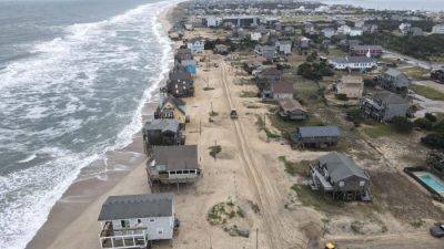 Rodanthe shoreline as it appeared Friday, May 13, 2022. Photo: Brad Handon/Island Free Press