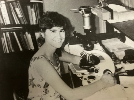 Dr. Sherri Cooper (1957-2015) was a paleoecologist at the Duke University Wetland Center when I wrote about her research on diatoms and climate change in the Lower Neuse River estuary in Coastwatch magazine in the autumn of 1998. Photo courtesy, Sherri Cooper
