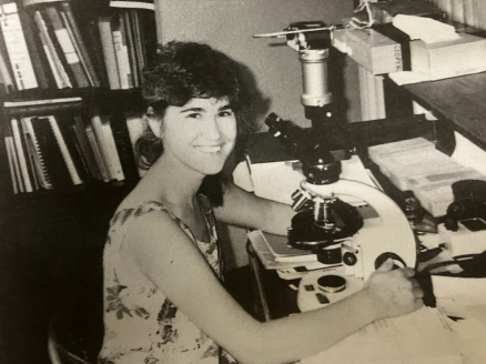 Dr. Sherri Cooper (1957-2015) was a paleoecologist at the Duke University Wetland Center when I wrote about her research on diatoms and climate change in the Lower Neuse River estuary in Coastwatch magazine in the autumn of 1998. Photo courtesy, Sherri Cooper

