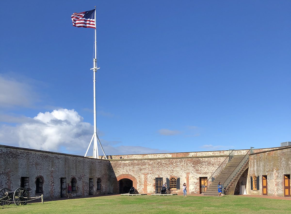 A view from the Fort Macon parade ground at Fort Macon State Park. Photo: Eric Medlin