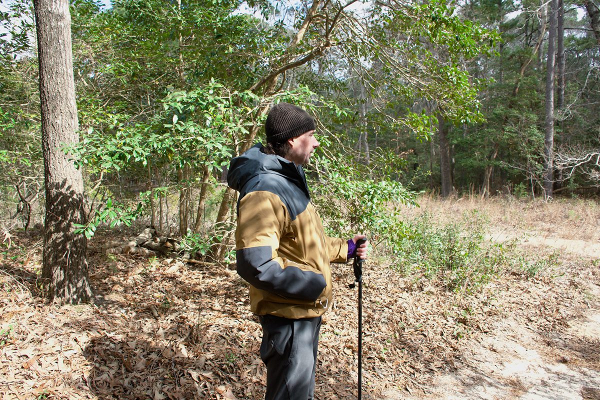 Luke Halton starts on a Nags Head Woods Trail, part of the Jockey's Trail network. Photo: Kip Tabb