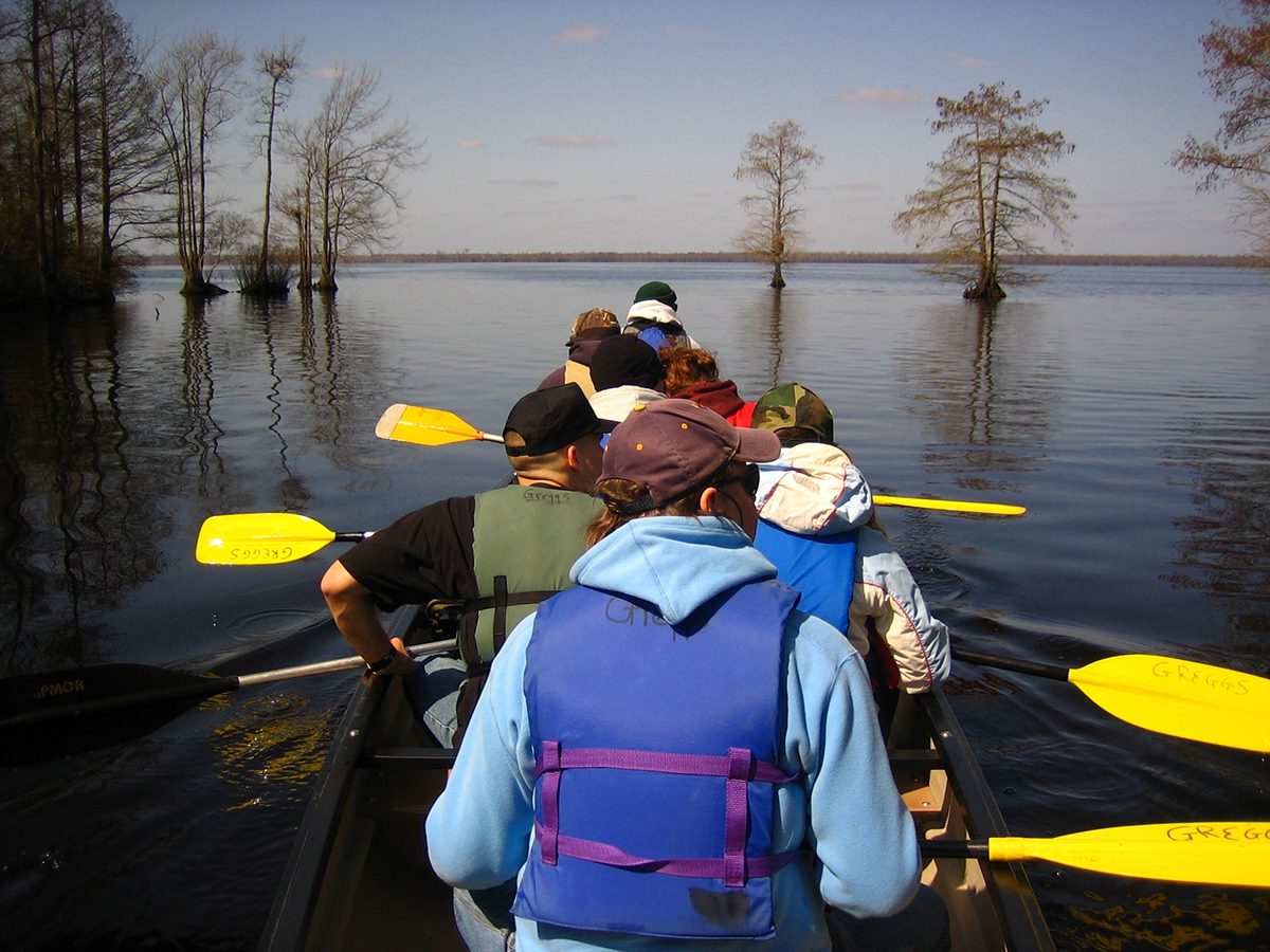 Paddlers take to the water in the Great Dismal Swamp National Wildlife Refuge. Photo: USFWS