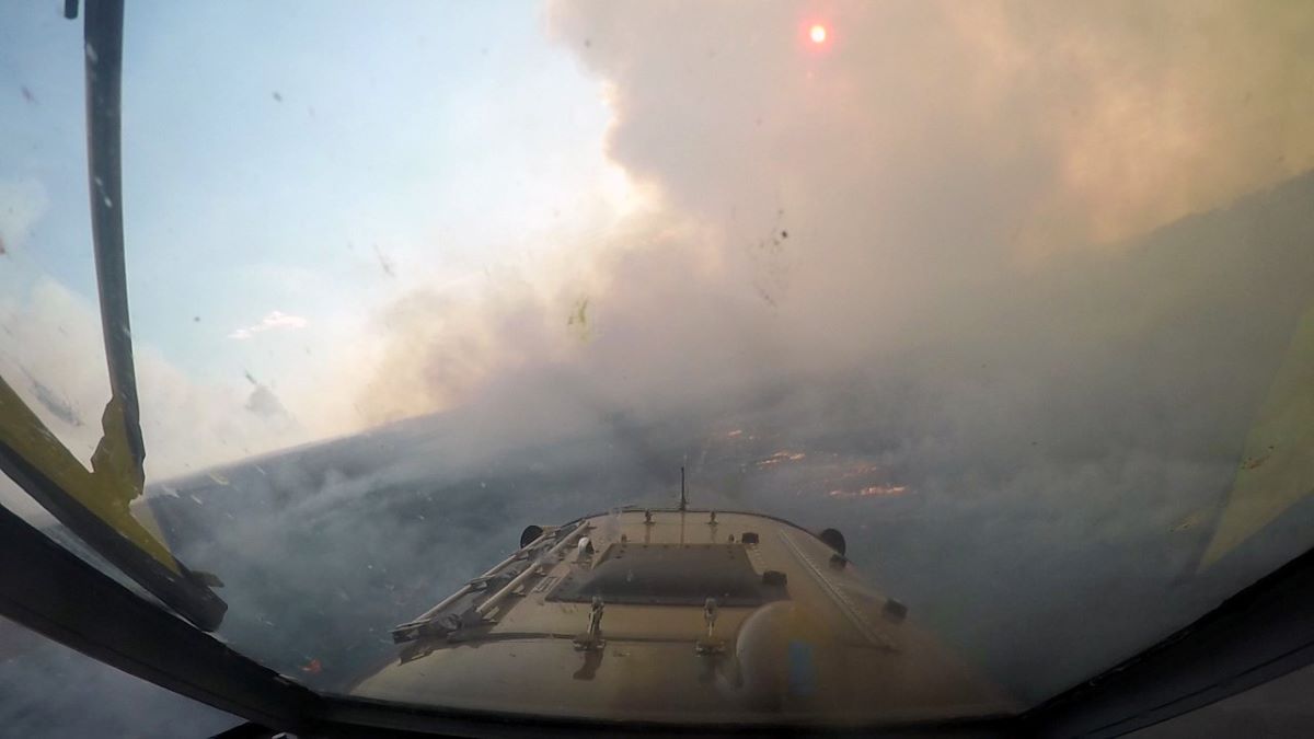 The wildfire as seen from the air. Photo: N.C. Forest Service