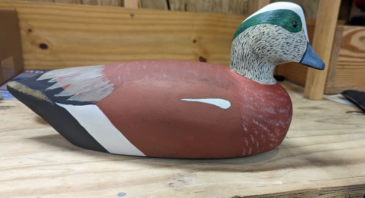 American Wigeon carved by Scotty Robinson. Photo: P. Vankevich/Ocracoke Observer
