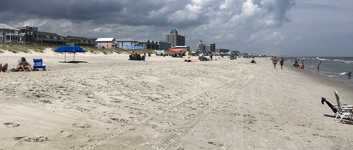 A view of the strand in Carolina Beach. Photo: Eric Medlin