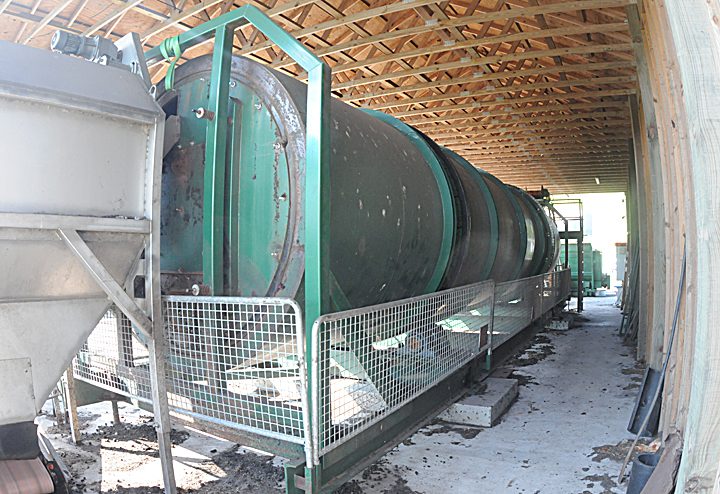 The New Hanover County Department of Environmental Management's composter is shown at the New Hanover County landfill near Wilmington. The machine diverts food waste from the landfill and makes a meaningful step towards reducing the amount of waste the county generates. Photo by Mark Courtney