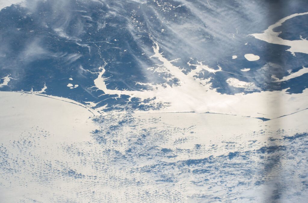 The Outer Banks between Jacksonville (left) and Cape Hatteras (right) as seen from the International Space Station. Photo: NASA