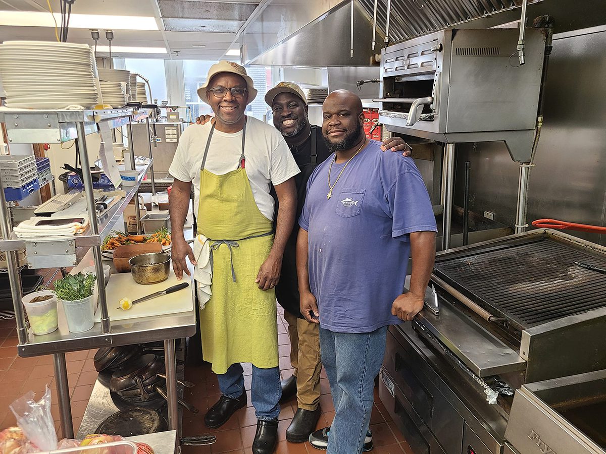 From left, NC Catch Chef Ambassador Ricky Moore, Jamie Davis and John Mallette. Photo: Contributed