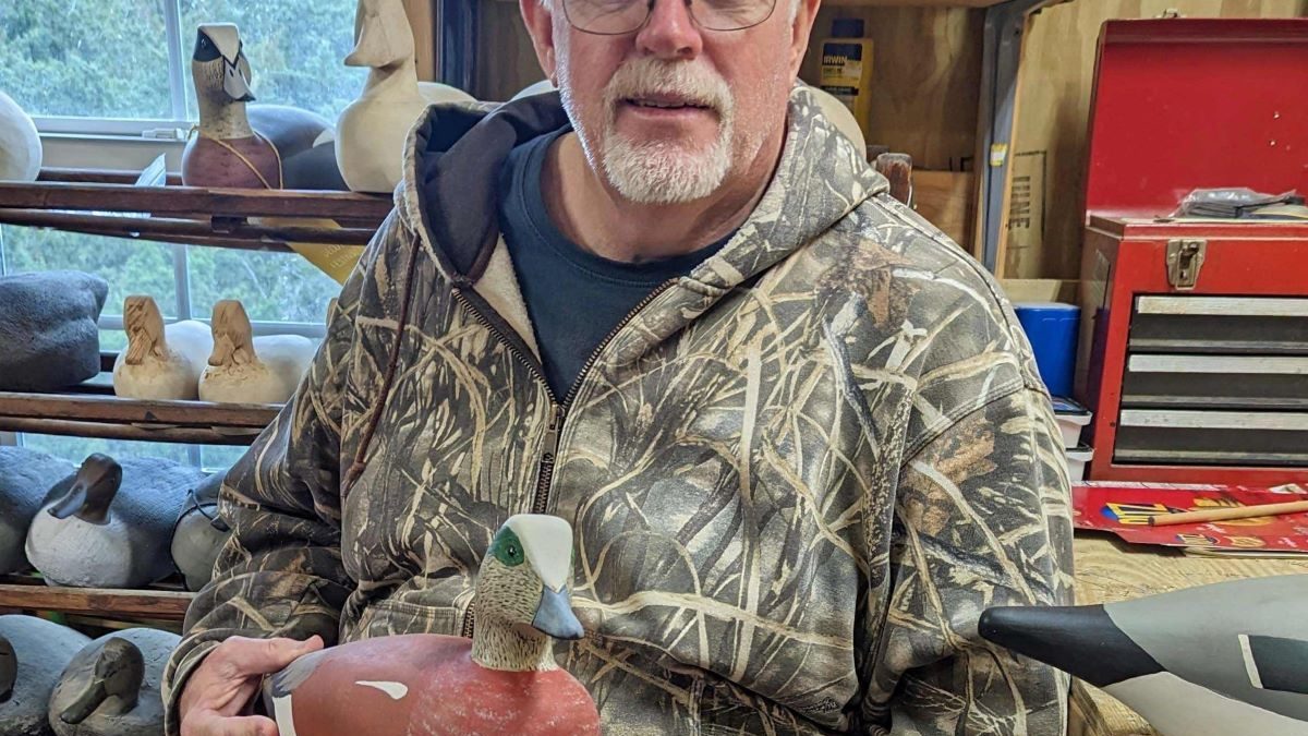 Islander Scotty Robinson is the featured carver for this year’s Ocracoke Waterfowl Festival April 15 in the Berkley Barn. Photo: P. Vankevich/Ocracoke Observer