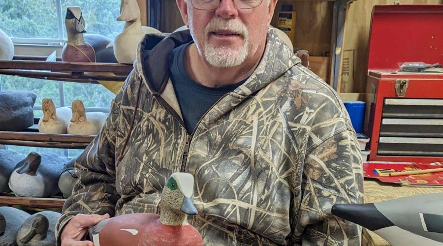 Islander Scotty Robinson is the featured carver for this year’s Ocracoke Waterfowl Festival April 15 in the Berkley Barn. Photo: P. Vankevich/Ocracoke Observer