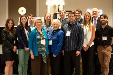 College students from North Carolina were honored earlier this month at the 2023 North Carolina Geographic Information Systems Conference with the G. Herbert Stout Award for Innovative Student Papers. Photo: NCDIT
