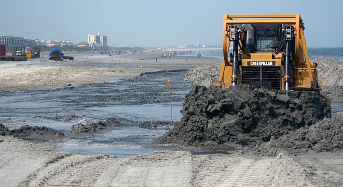 A view of the 2018 beach nourishment project in Wrightsville Beach. Photo: Corps