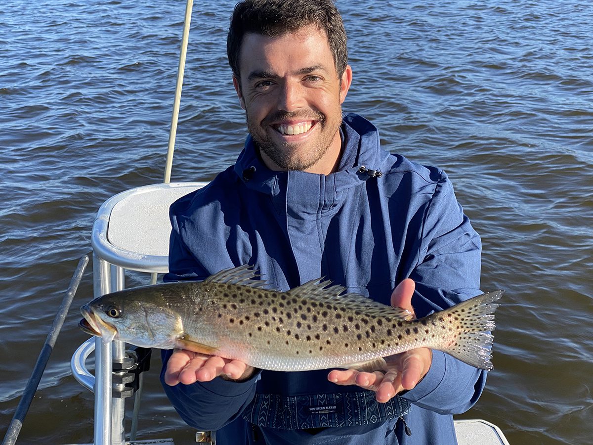 Josh Helms loves to catch speckled trout. Photo: Contributed