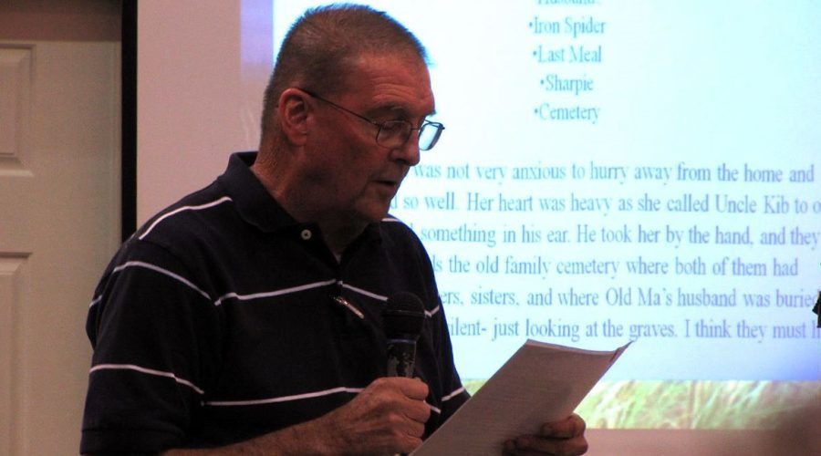 Rodney Kemp, shown here speaking at a past event, and other "fish house liars" will kick of the summer Parlor Talks for Core Sound Waterfowl Museum and Heritage Center at its Morehead City location. Photo: Core Sound