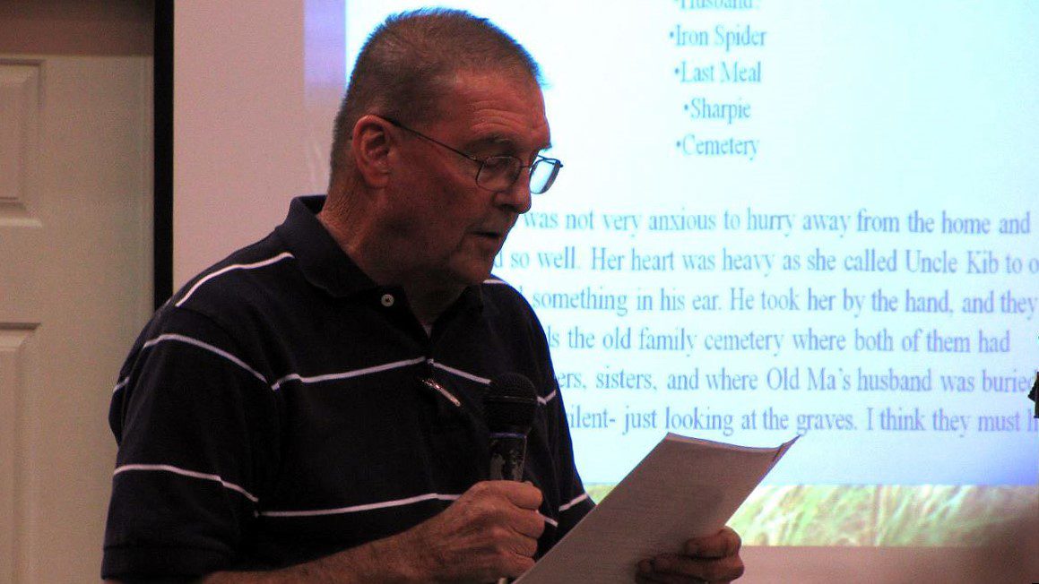 Rodney Kemp, shown here speaking at a past event, and other "fish house liars" will kick of the summer Parlor Talks for Core Sound Waterfowl Museum and Heritage Center at its Morehead City location. Photo: Core Sound