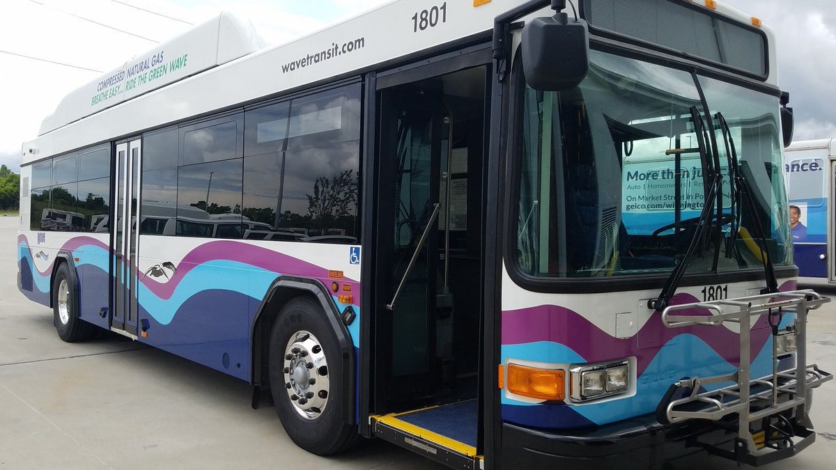 A Wave Transit bus in March 2021. Photo: MParkerWaveTransit/Creative Commons