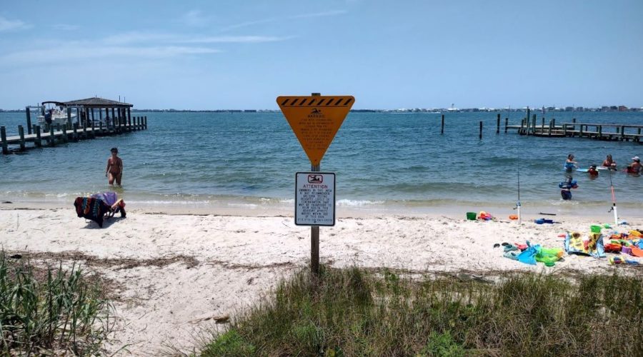 A water quality swimming advisory was issued Friday for an area at the public access to Bogue Sound at 16th Street in Morehead City. Photo: Jennifer Allen