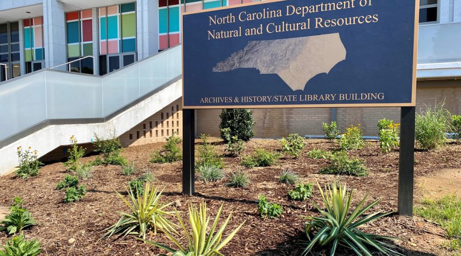 The North Carolina Department of Natural and Cultural Resources and the Department of Administration recently installed this all-native-plant garden. Photo: DNCR