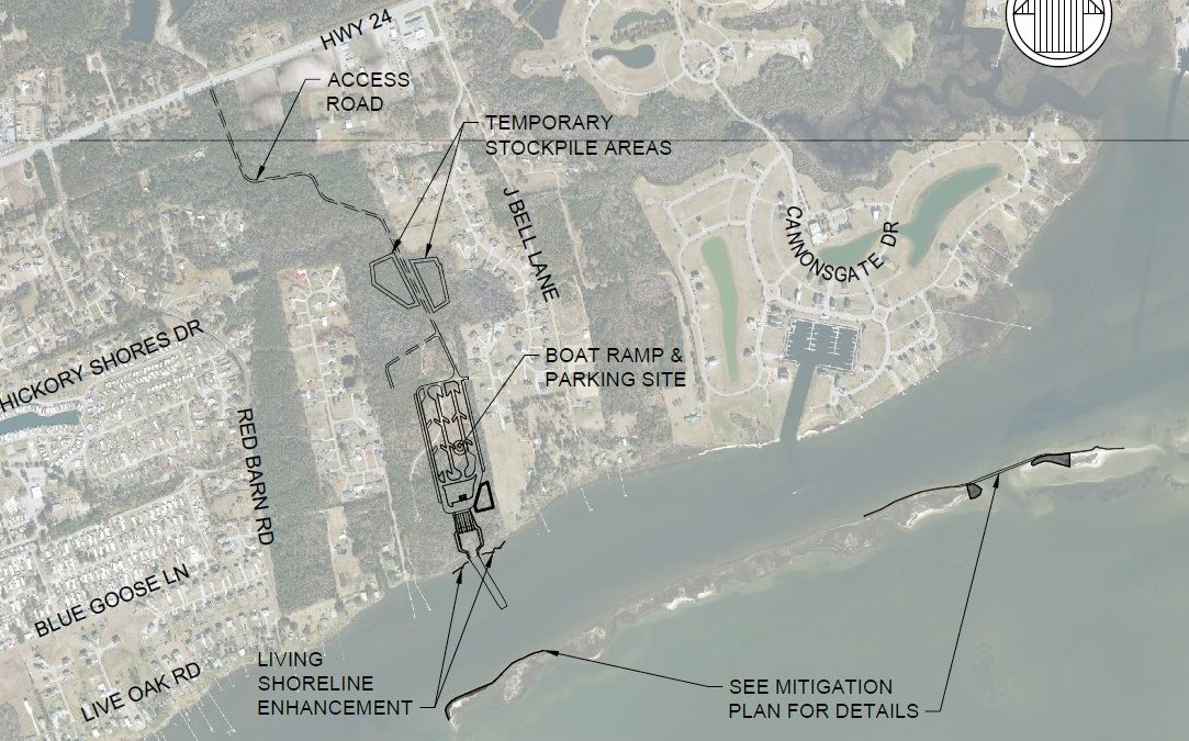 Site for the proposed public boat launch facility. Image from permit