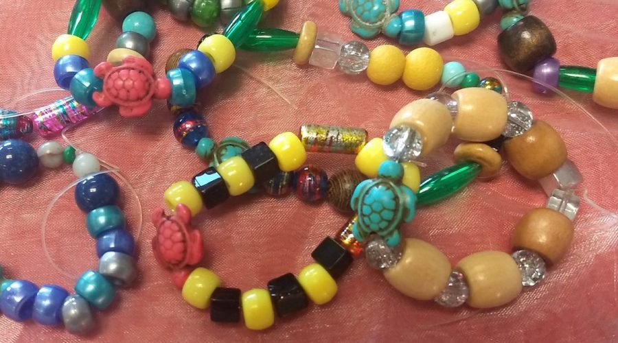 Perquimans Central School second graders make and sell these bracelets to raise funds for the Sea Turtle Assistance and Rehabilitation (STAR) Center at the N.C. Aquarium on Roanoke Island. Photo: NC Aquariums