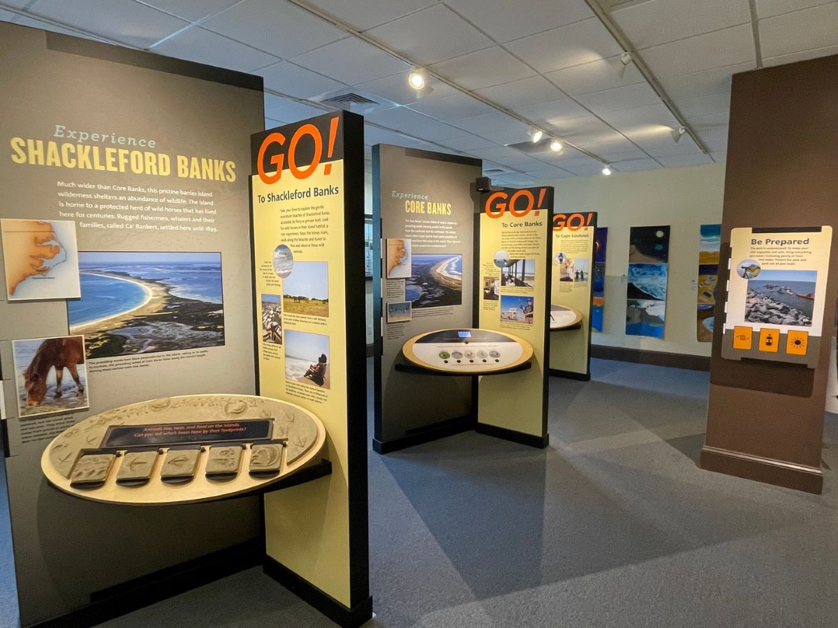 Inside the Cape Lookout Visitor Center in Beaufort. Photo: National Park Service
