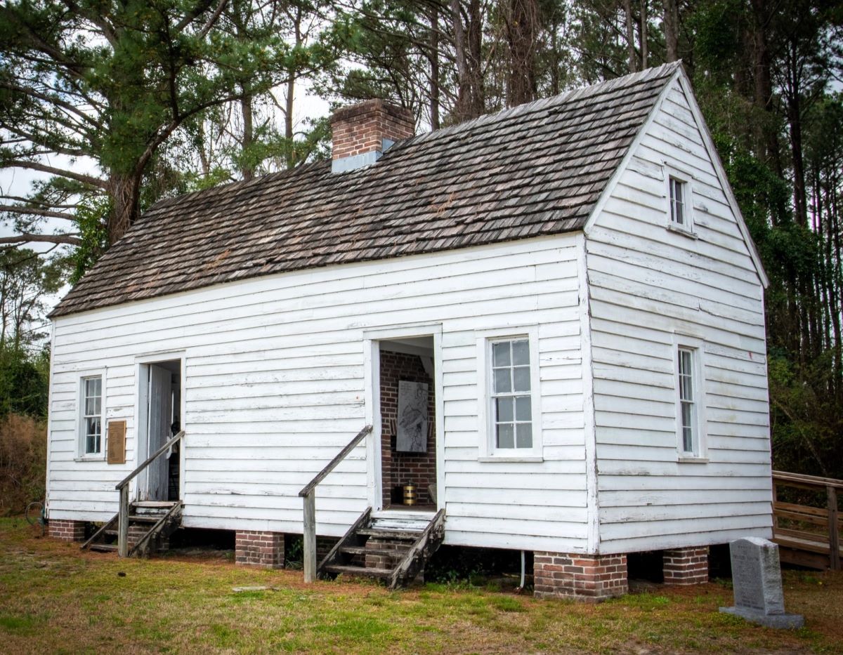 The 1850 slave quarters at James City. Photo contributed by James City Historical Society