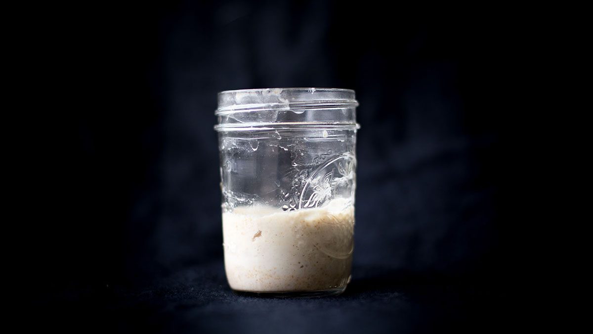 A jar of sourdough starter. Photo: Lauren Nichols/NCSU