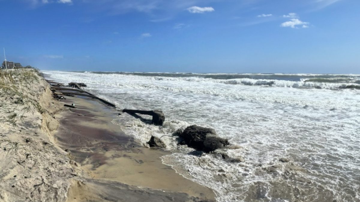 Buxton Beach Access on Old Lighthouse Road Sept. 1, after Tropical Storm Idalia. Photo: National Park Service