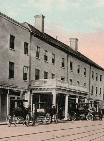 To an important degree, New Bern was the birthplace of the white supremacy movement in North Carolina. Furnifold Simmons, Charles Aycock, Josephus Daniels, and other white leaders first planned the statewide white supremacy movement at what at that time was called the Chattawka Hotel in New Bern late in 1897 and early in 1898. (It was more often known as the Gaston House.) Those meetings led eventually to the Wilmington massacre and to the state constitutional amendment abolishing black voting rights. Postcard courtesy, New Bern Historical Society
