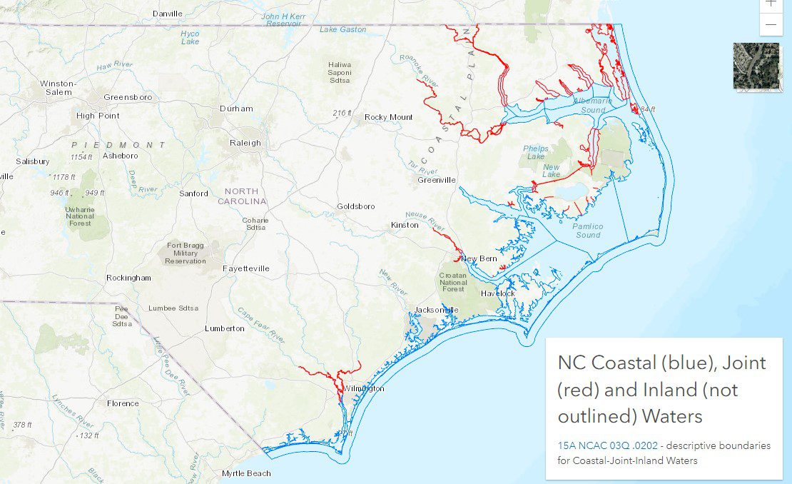 Boundaries for coastal-joint-inland waters. Map: arcgis.com