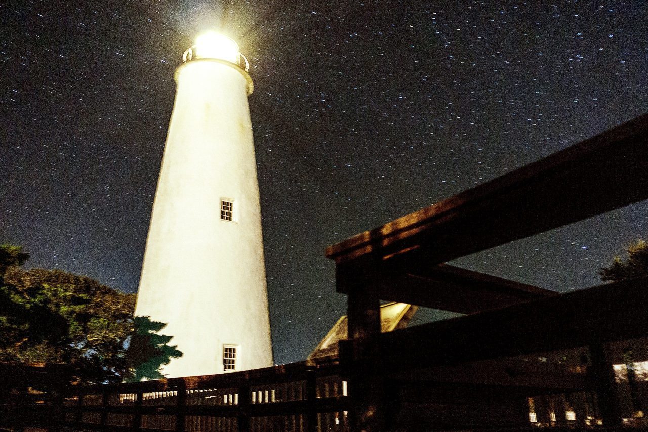 Ocracoke’s 200-year-old lighthouse is one of the island’s most popular tourism attractions. Photo: Jaymie Baxley/NC Health News