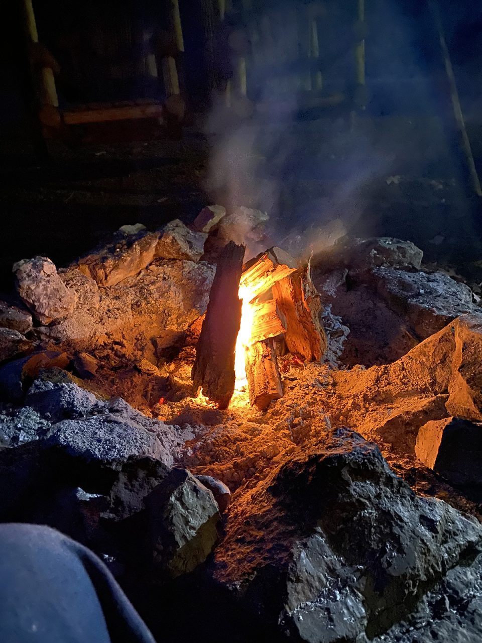 Sometimes the best solution to a cold day of fishing is a warm fire. Photo: Gordon Churchill
