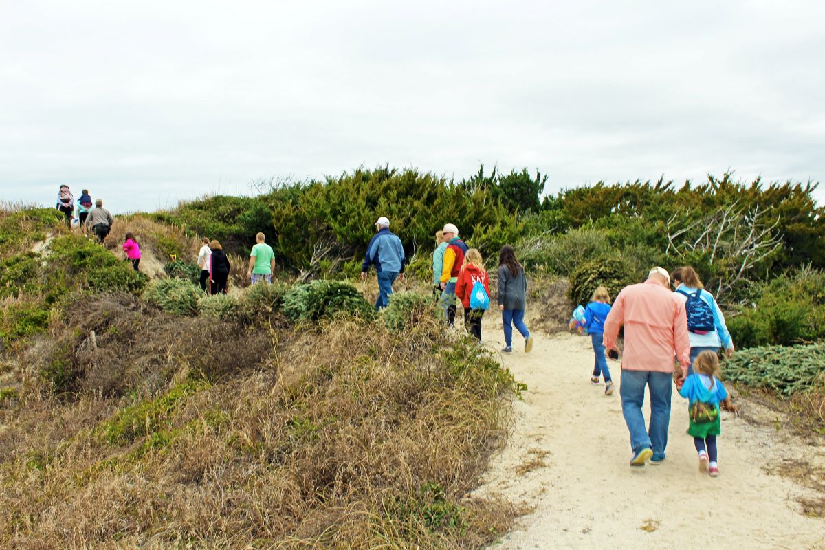A past First Day Hike at Fort Macon State Park in Carteret County. Photo: North Carolina Parks