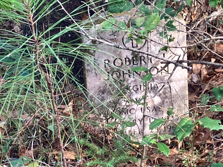 We visited a burial ground where we found this veteran’s gravestone….
