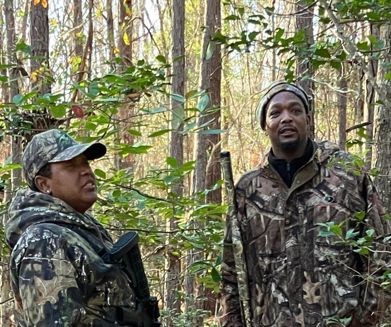 April O’Neal and Nick Smith were among the hunters in the family that used their knowledge of the local woods to guide us. Photo by David Cecelski
