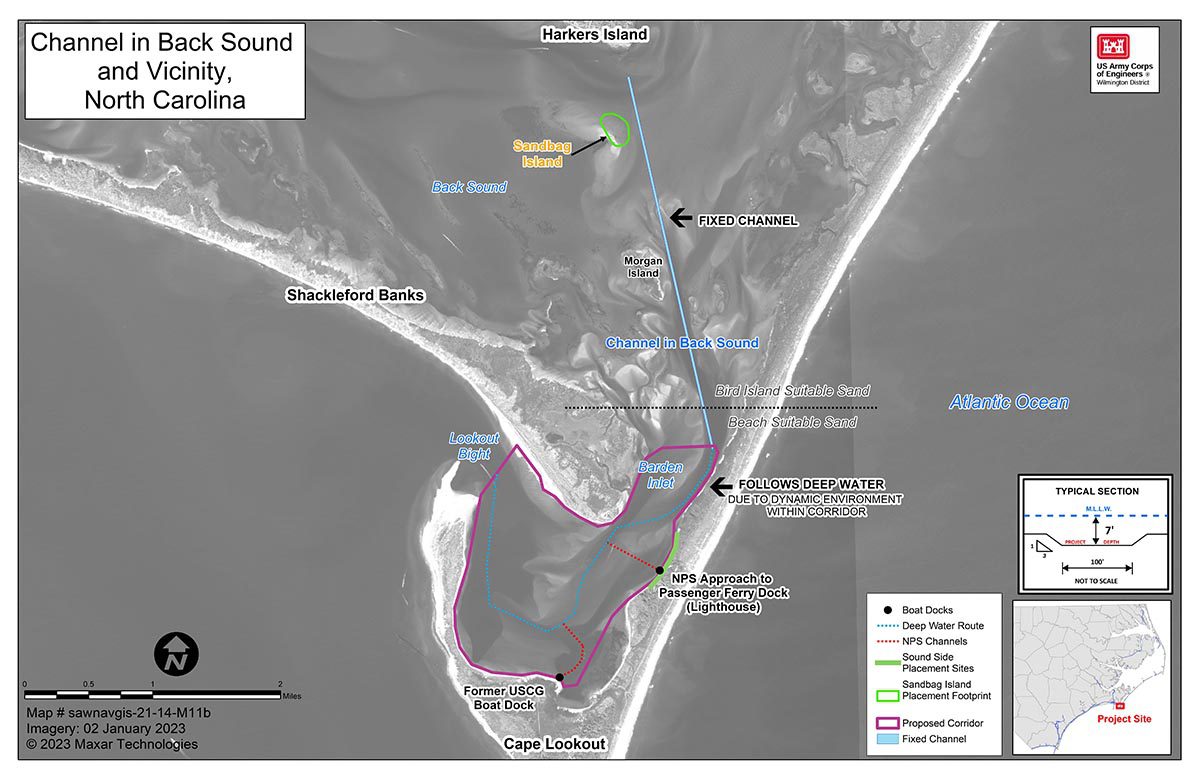 Map of the project site. Source: Cape Lookout National Seashore