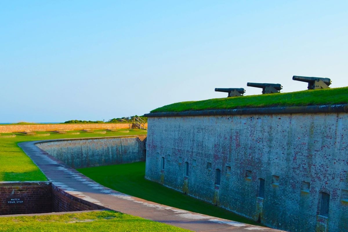 Outer wall at Fort Macon State Park. Photo: NC State Parks