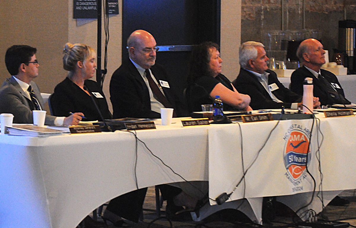 Coastal Resources Commission members are shown during the board's most recent meeting in Wilmington Feb. 21. Photo: Mark Courtney