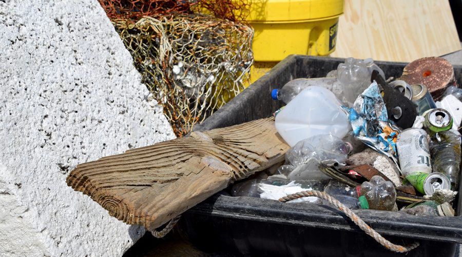 A sample of the tons of debris crews funded by the project retrieved from coastal waters. Photo: Mark Hibbs