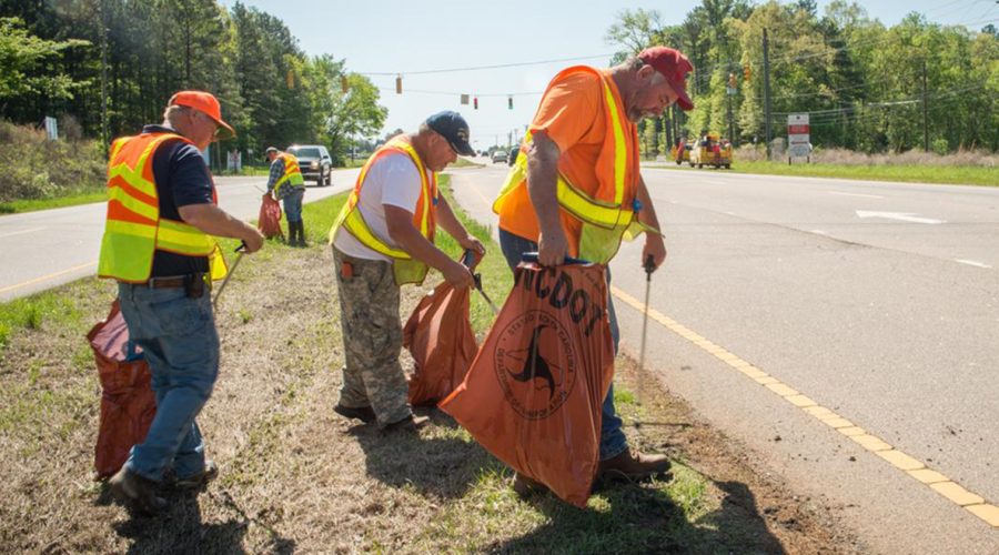 The North Carolina Department of Transportation's Spring Litter Sweep is an annual initiative to clean up roadside litter. Photo: NCDOT