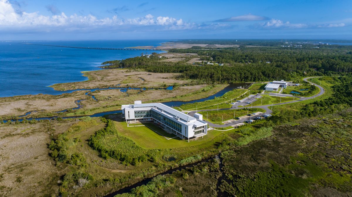 The ECU Outer Banks Campus on the Croatan Sound. Photo: Coastal Studies Institute