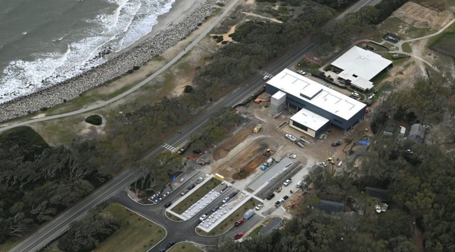 Aerial view of the new visitor center at Fort Fisher State Historic Site. Photo: NCDNCR