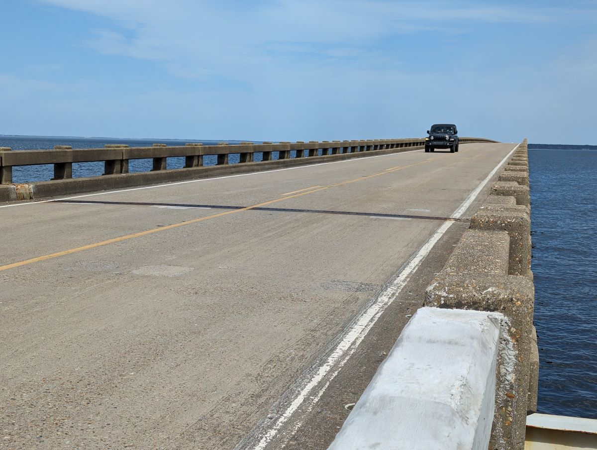 The William B. Umstead Bridge, locally known as Old Manns Harbor Bridge, in Dare County. Photo: NCDOT