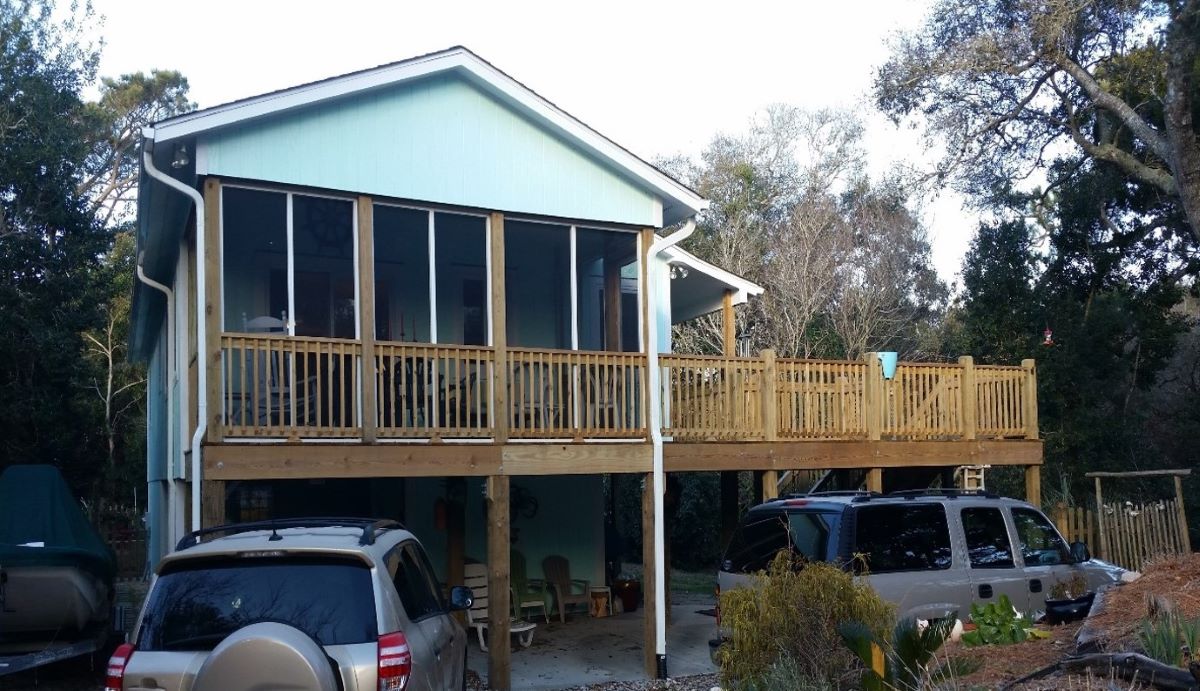 This 1,900-square-foot house in Emerald Isle built in 1984 was the first to be awarded the grant. Photo: NCIUA