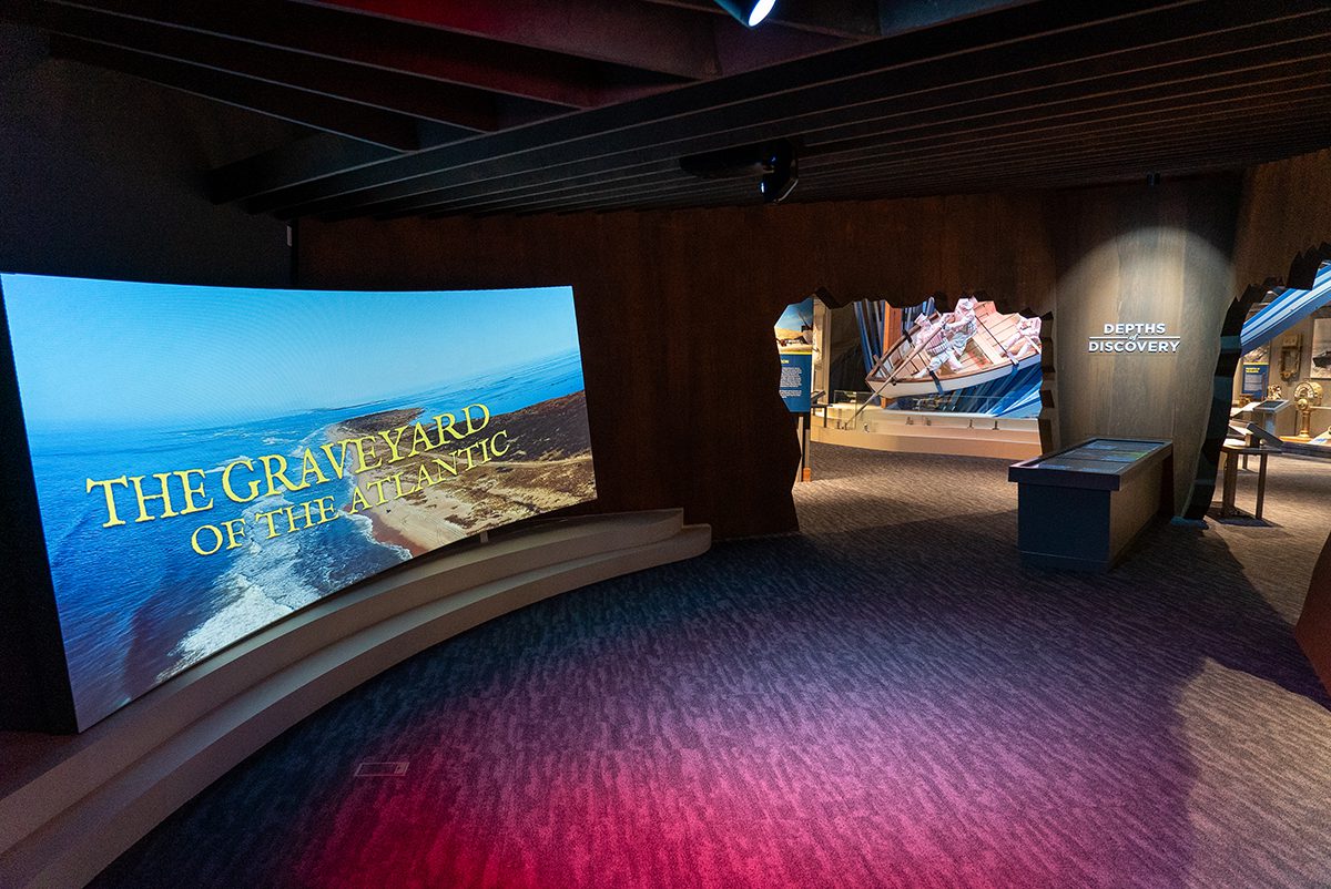The gallery entry at the newly renovated Graveyard of the Atlantic museum in Hatteras. Photo: NCMM