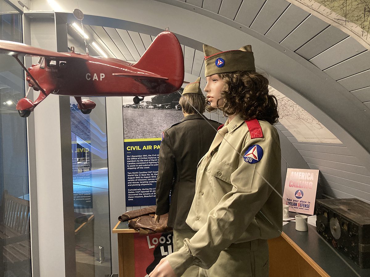 Shown is a detail from the new Civil Air Patrol exhibit at the museum. Photo: Catherine Kozak
