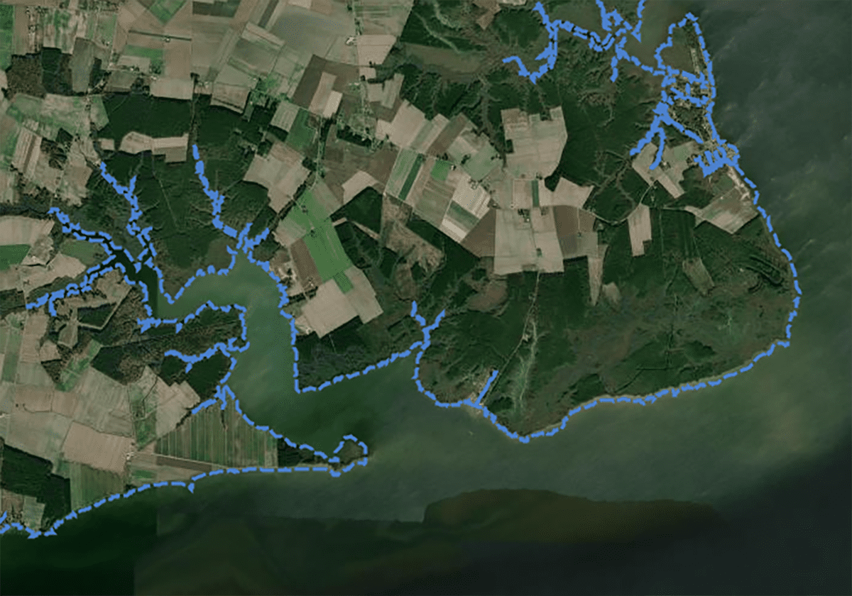 Robert White of Elizabeth City seeks to operate a sand mine on his properties in the vicinity of Big Flatty Creek and the Pasquotank River. Map: Pasquotank County GIS 