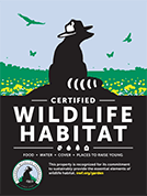 Certified Wildlife Community sign.